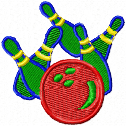 Bowling Embroidery Design 7